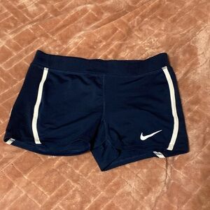 athletic Nike Running navy blue spandex shorts